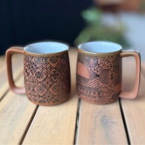 MCM Brown Ceramic Mugs Set